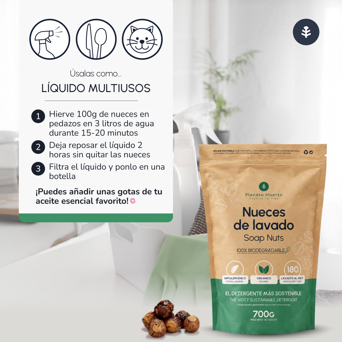 Planeta Huerto Gewassen walnoten 700 g