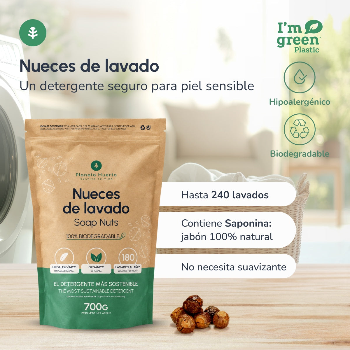 Planeta Huerto Gewassen walnoten 700 g