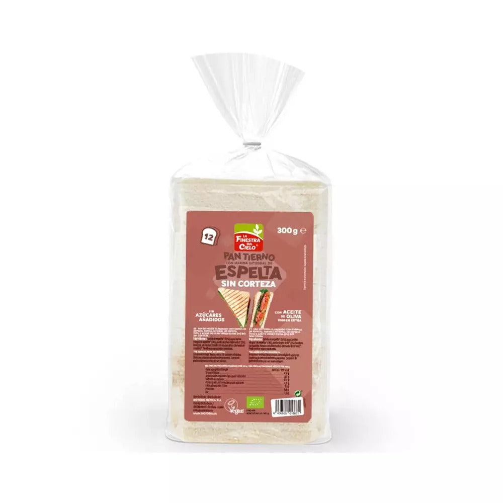 ECO La Finestra Sul Cielo speltbrood zonder korst 300 g