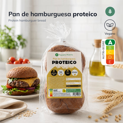 Eiwit hamburgerbroodje Planeta Huerto, 2 x 80 gram