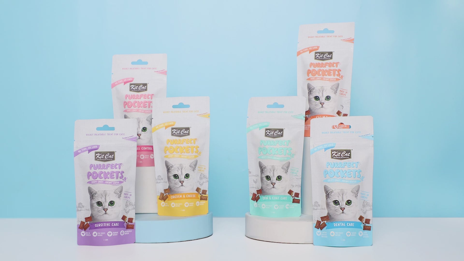 Cat Purrfect Pockets-set - Kip & Kaas 60 g Snack voor katten