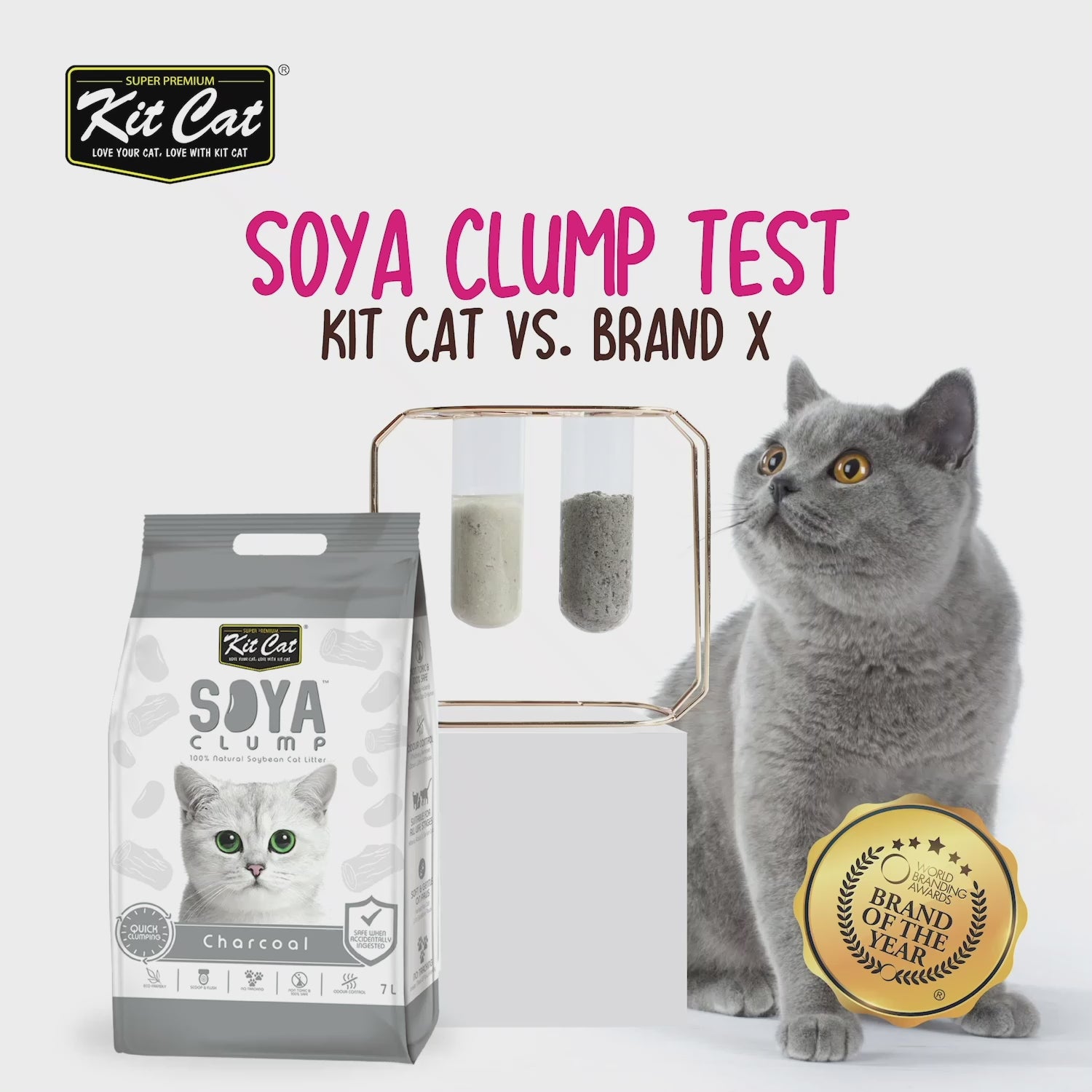 Kit Cat Arena Eco SoyaClump - Charcoal 7 L Kattenbakvulling