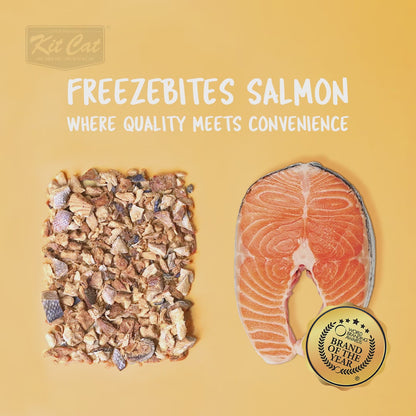 Kit Cat FreezeBites - Zalm 15 g Natuurlijke gevriesdroogde snack voor katten
