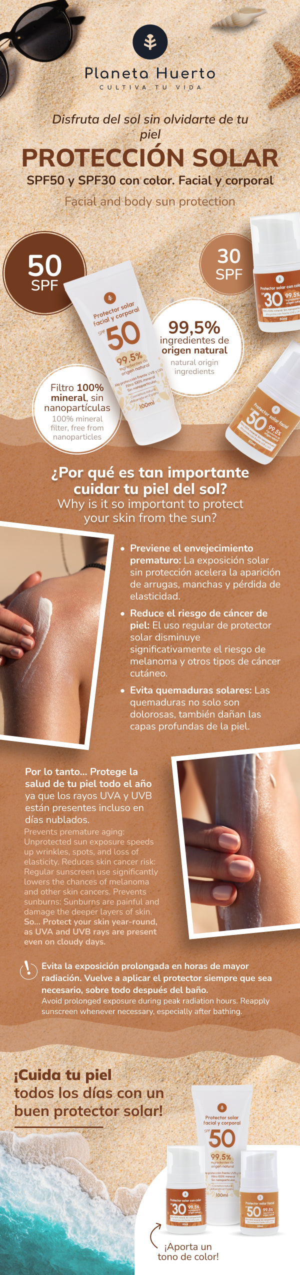 100% minerale zonnebrandcrème SPF50 Planeta Huerto 100 ml