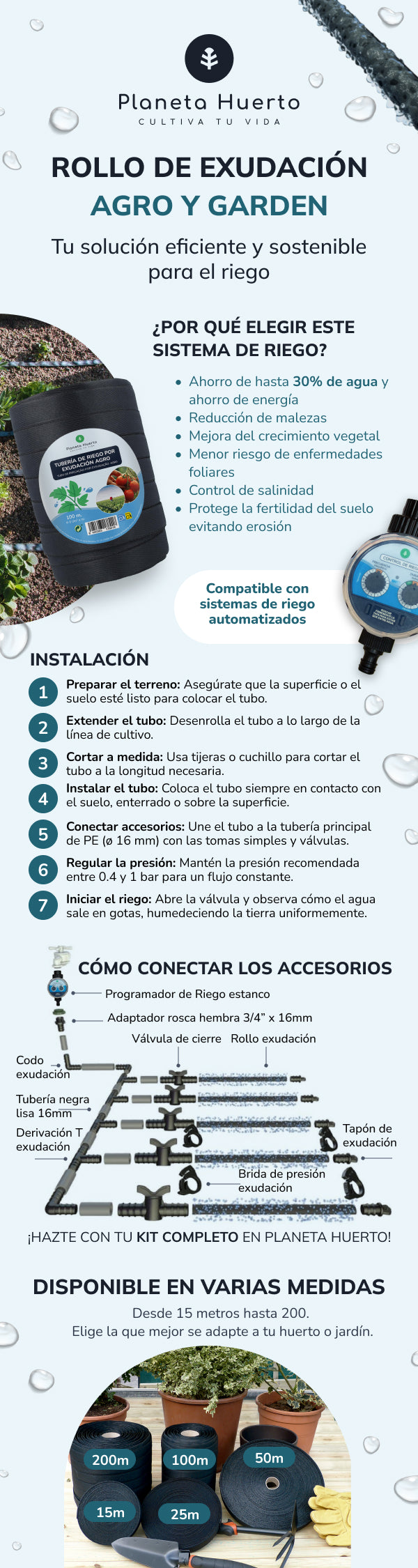 Tuin Planeta Huerto afscheidingsrol 25 m