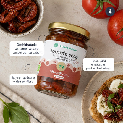 Gedroogde tomaten in extra vierge olijfolie ECO Planeta Huerto 155 g