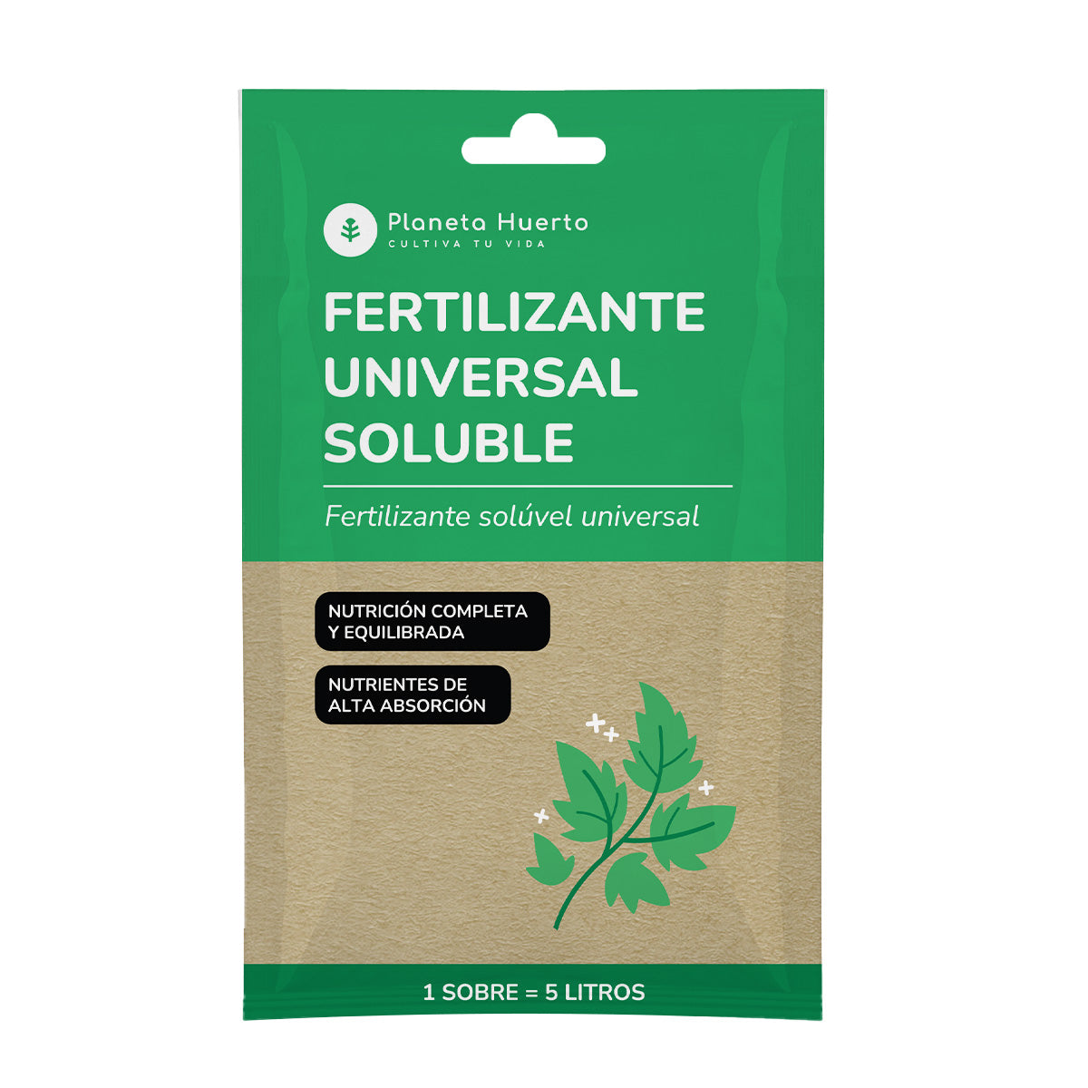 Pakket universele oplosbare meststof Planeta Huerto 5 stuks voor 25 l