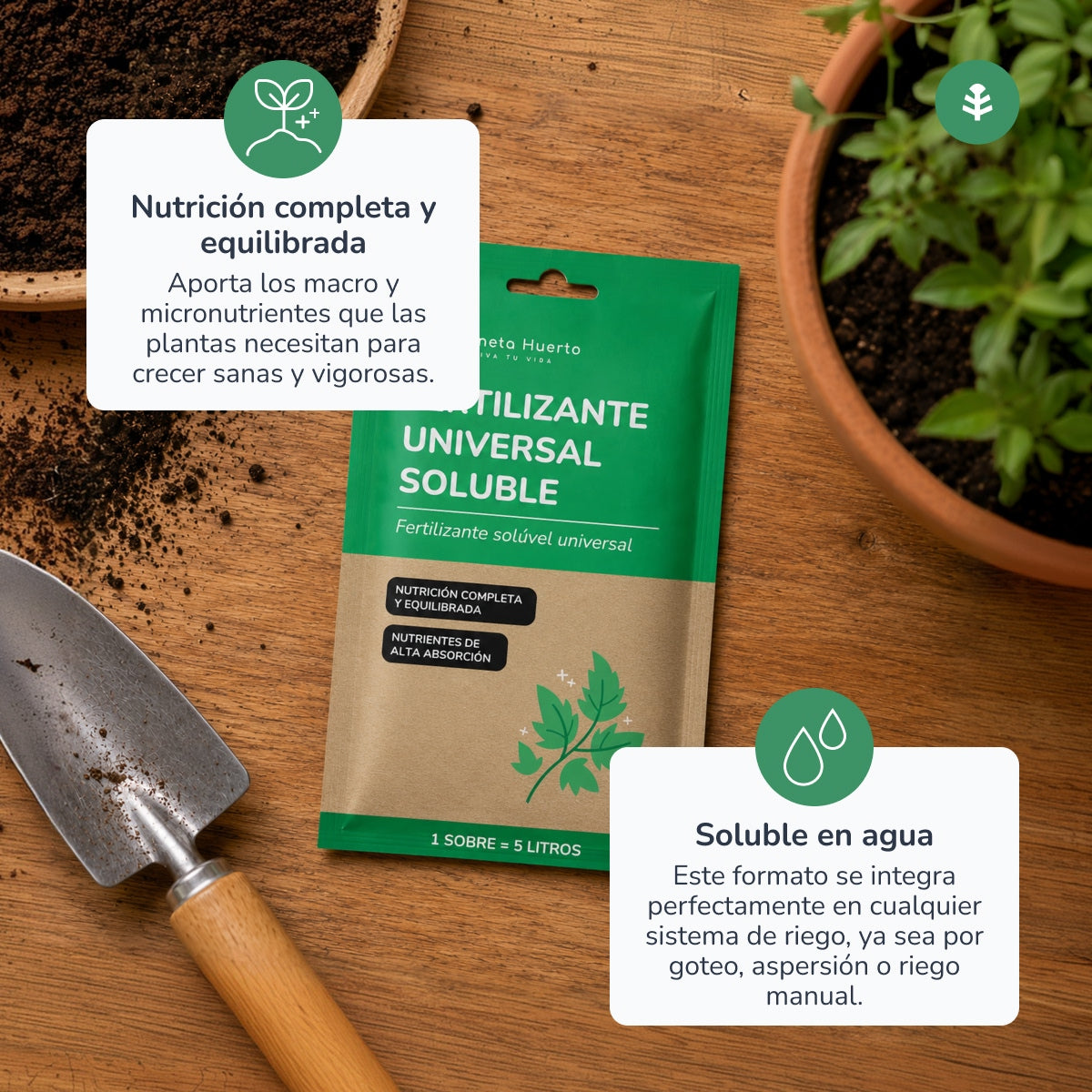 Universele meststof Planeta Huerto Zak voor 5 l