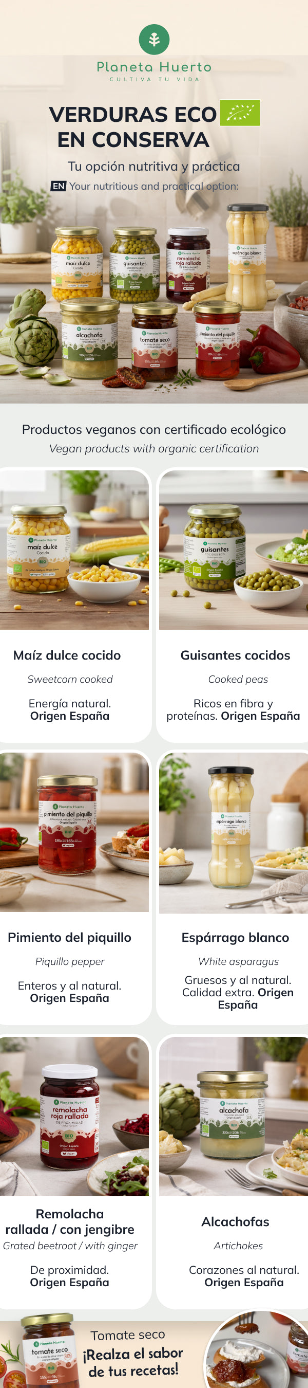 Geraspte biet Eco Planeta Huerto 345 g