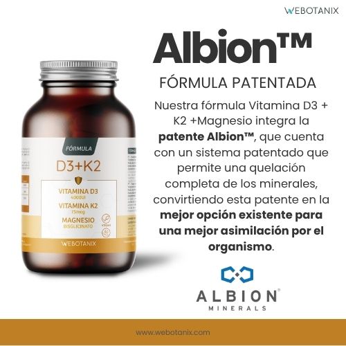 Vitamine D3 4000 IE + K2 + Magnesium Veganistische formule, WeBotanix